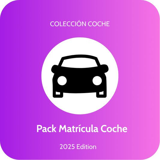 Pack Matrícula Coche